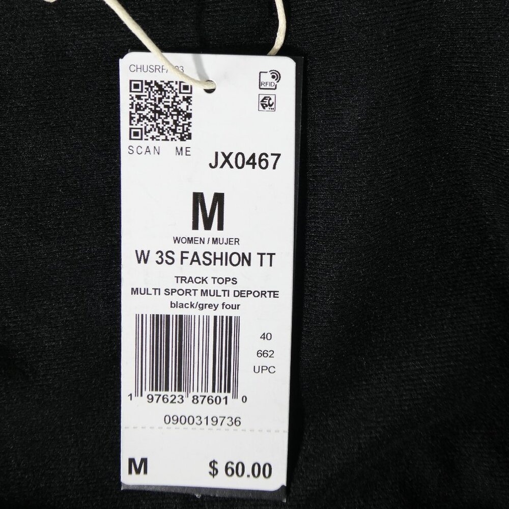 Adidas Women's W 3S Fashion Track Top JX0467 Black Grey Four Size‎ M - Picture 5 of 9